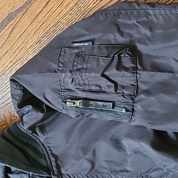 Ring of Fire Boys Jacket Hoodie in Black Size L - Picture 4 of 8